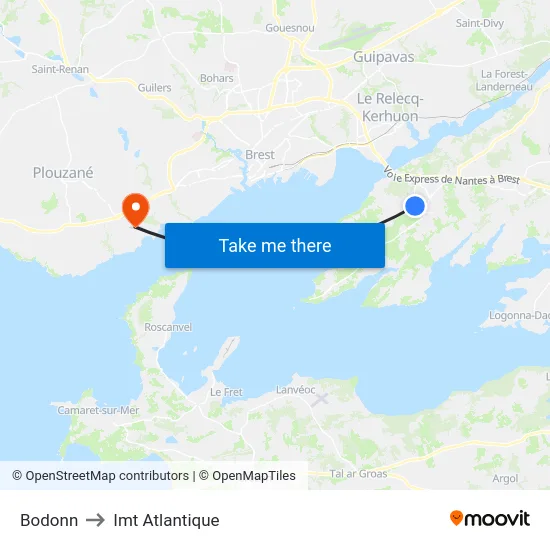 Bodonn to Imt Atlantique map