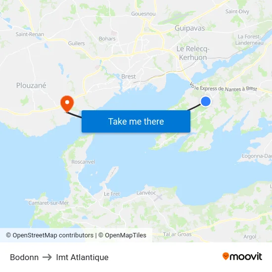 Bodonn to Imt Atlantique map