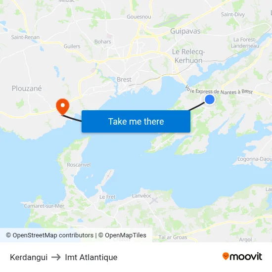 Kerdangui to Imt Atlantique map