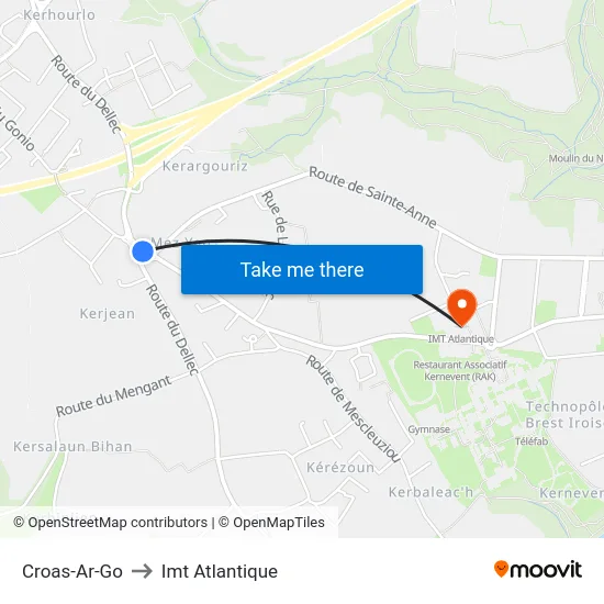 Croas-Ar-Go to Imt Atlantique map