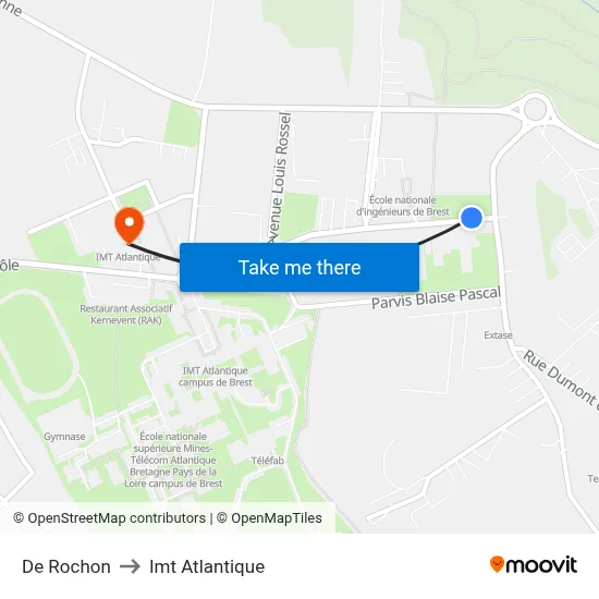 De Rochon to Imt Atlantique map