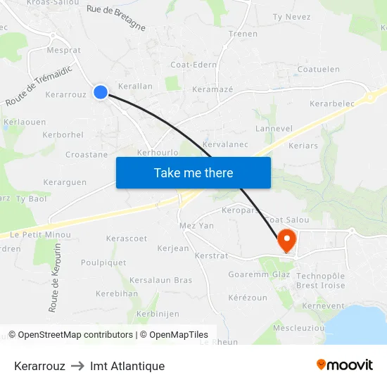 Kerarrouz to Imt Atlantique map