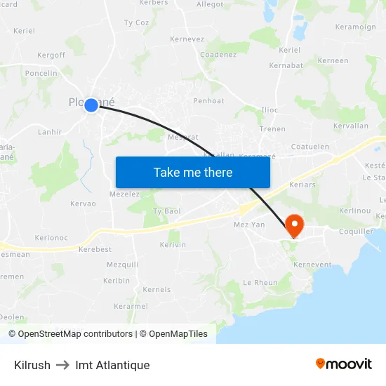 Kilrush to Imt Atlantique map