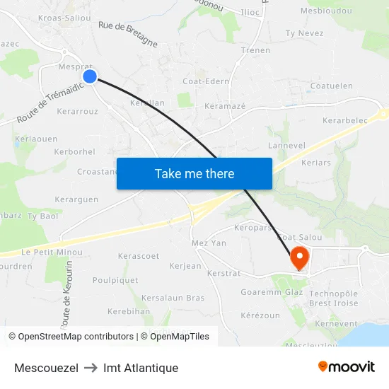 Mescouezel to Imt Atlantique map