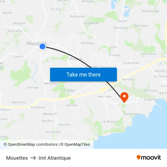 Mouettes to Imt Atlantique map