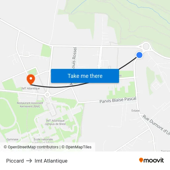 Piccard to Imt Atlantique map