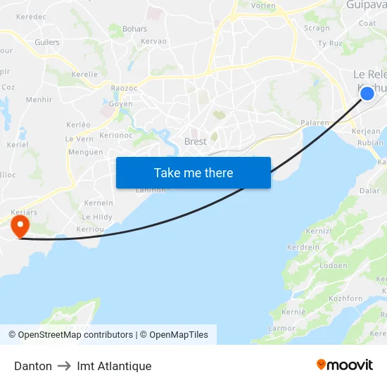 Danton to Imt Atlantique map