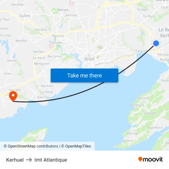 Kerhuel to Imt Atlantique map