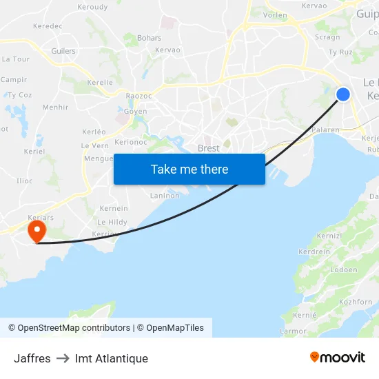 Jaffres to Imt Atlantique map
