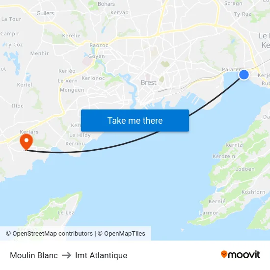 Moulin Blanc to Imt Atlantique map