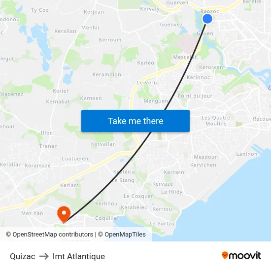 Quizac to Imt Atlantique map