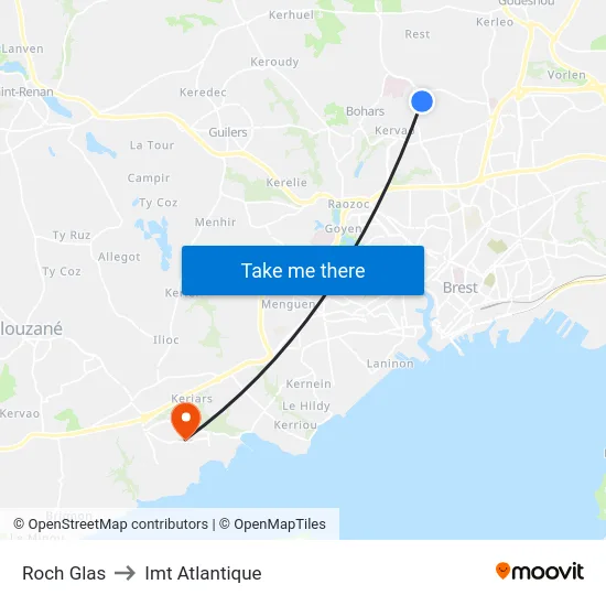 Roch Glas to Imt Atlantique map
