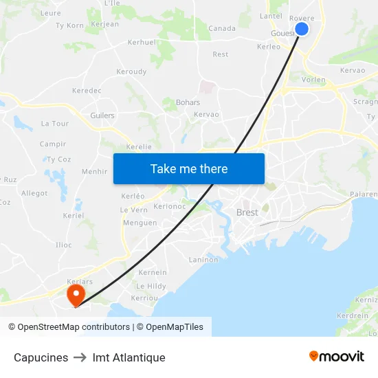 Capucines to Imt Atlantique map