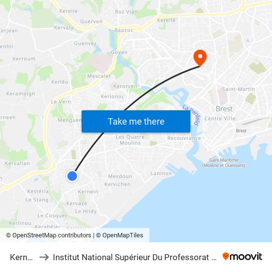 Kernabat to Institut National Supérieur Du Professorat Et De L'Éducation map