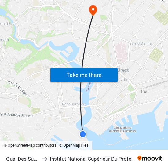 Quai Des Subsistances to Institut National Supérieur Du Professorat Et De L'Éducation map