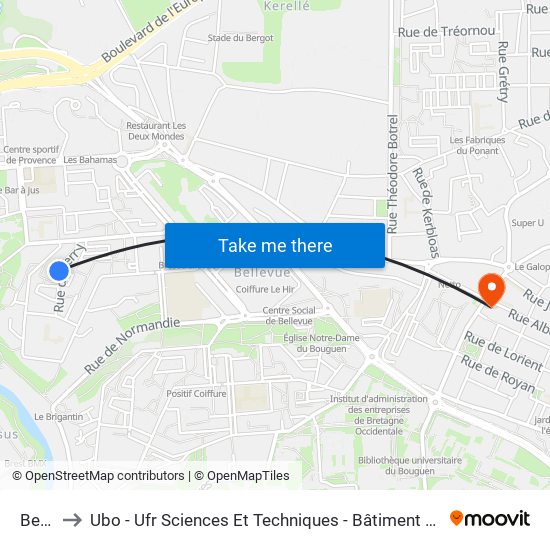 Berry to Ubo - Ufr Sciences Et Techniques - Bâtiment Langevin map