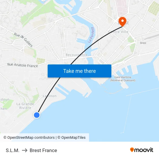 S.L.M. to Brest France map