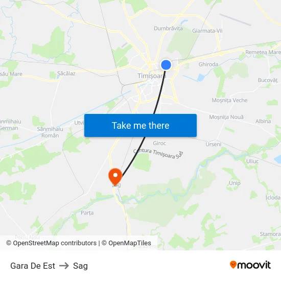 Gara De Est to Sag map