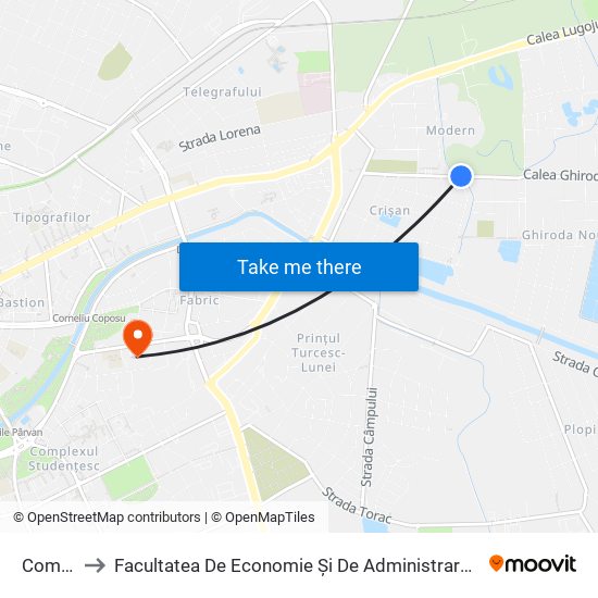 Cometei to Facultatea De Economie Și De Administrarea A Afacerilor map