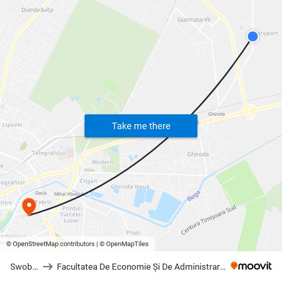 Swoboda to Facultatea De Economie Și De Administrarea A Afacerilor map