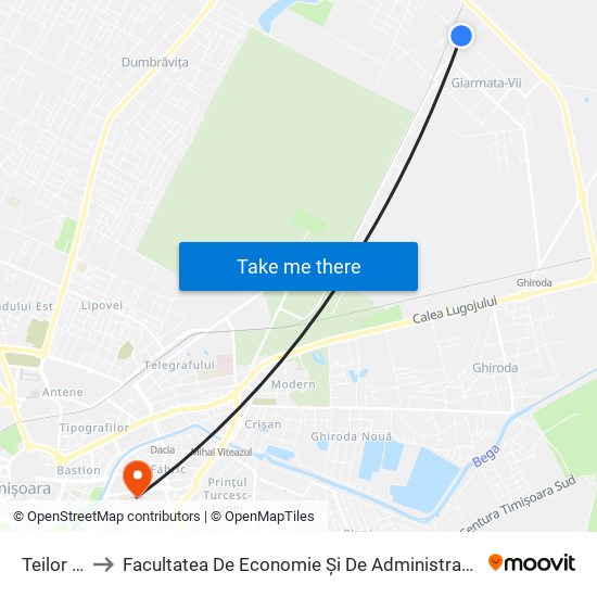 Teilor 153 to Facultatea De Economie Și De Administrarea A Afacerilor map