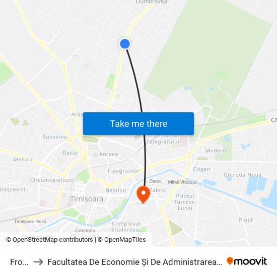 Fropin to Facultatea De Economie Și De Administrarea A Afacerilor map