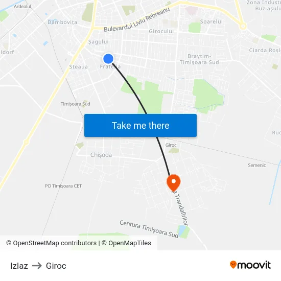 Izlaz to Giroc map