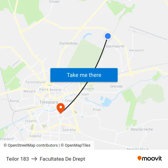 Teilor 183 to Facultatea De Drept map