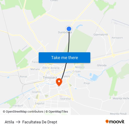 Attila to Facultatea De Drept map