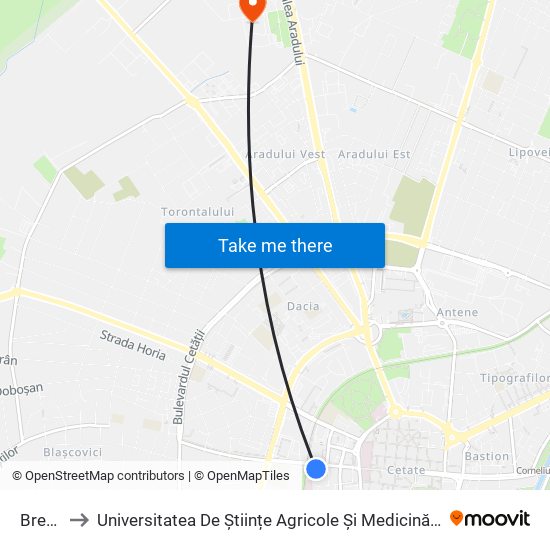 Brediceanu to Universitatea De Științe Agricole Și Medicină Veterinară A Banatului Regele Mihai I Al României map