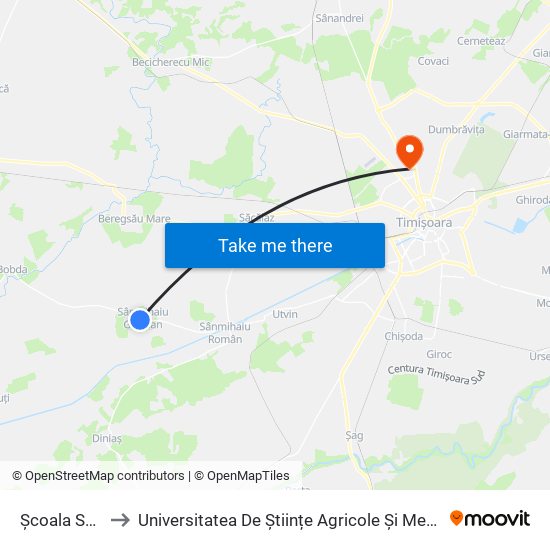 Școala Sânmihaiu Germal to Universitatea De Științe Agricole Și Medicină Veterinară A Banatului Regele Mihai I Al României map