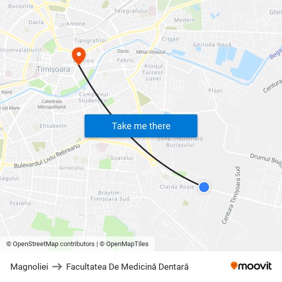 Magnoliei to Facultatea De Medicină Dentară map