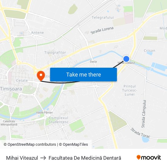 Mihai Viteazul to Facultatea De Medicină Dentară map