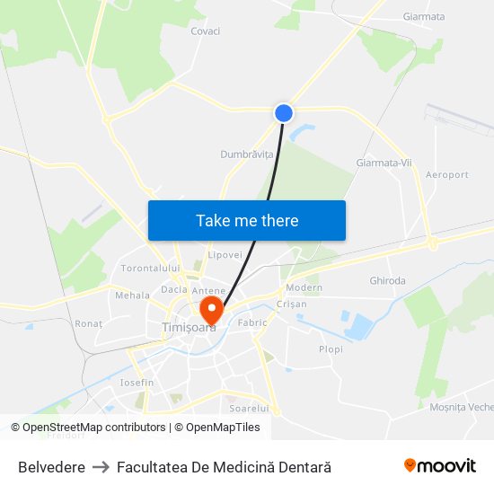 Belvedere to Facultatea De Medicină Dentară map