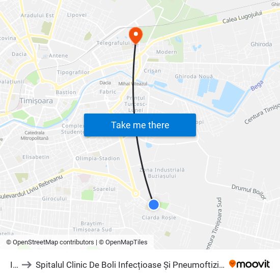 Iot to Spitalul Clinic De Boli Infecțioase Și Pneumoftiziologie Dr. Victor Babeș map