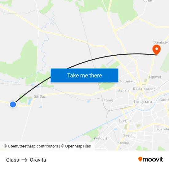 Class to Oravita map