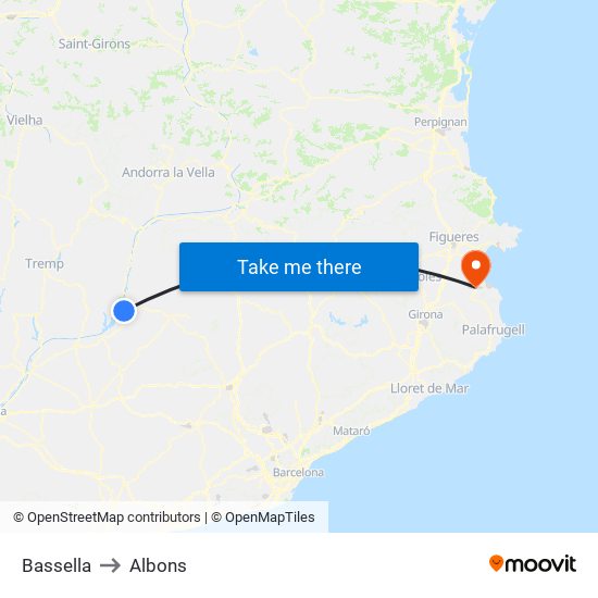 Bassella to Albons map