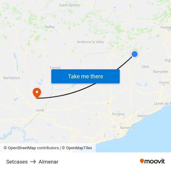 Setcases to Almenar map