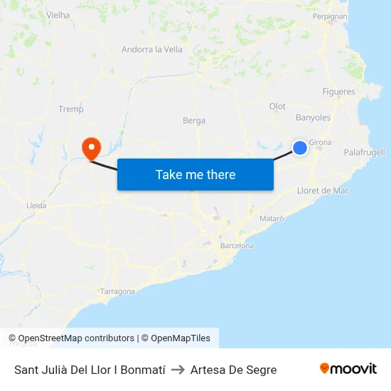Sant Julià Del Llor I Bonmatí to Artesa De Segre map