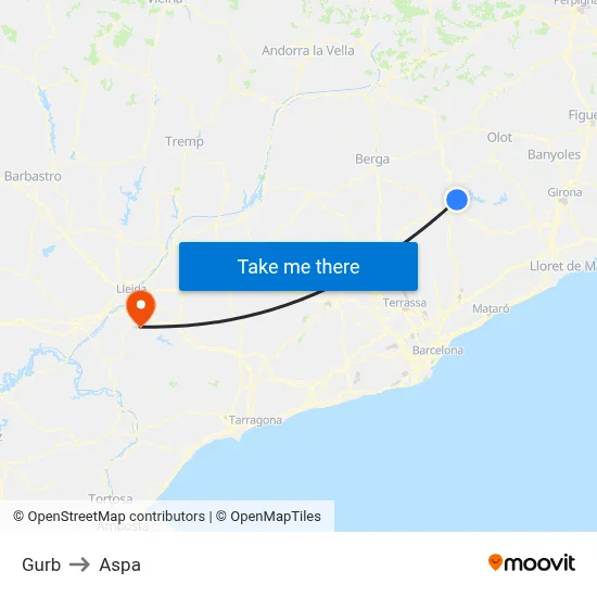Gurb to Aspa map