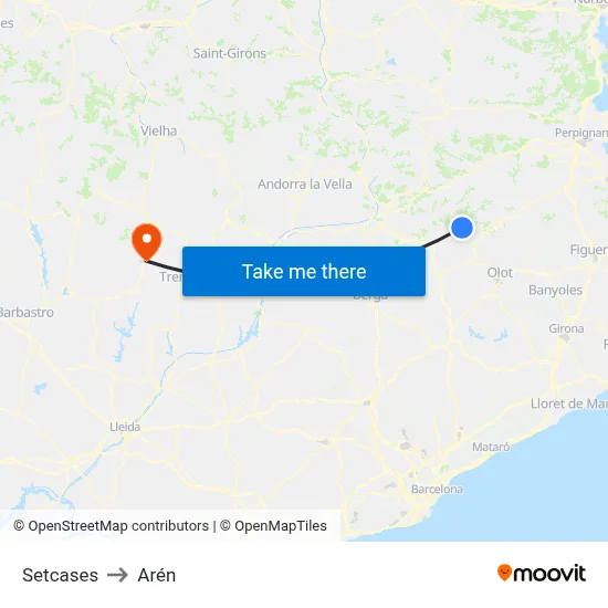 Setcases to Arén map