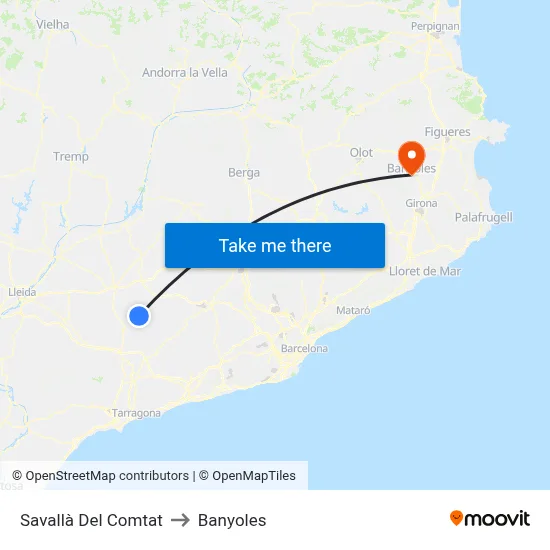 Savallà Del Comtat to Banyoles map