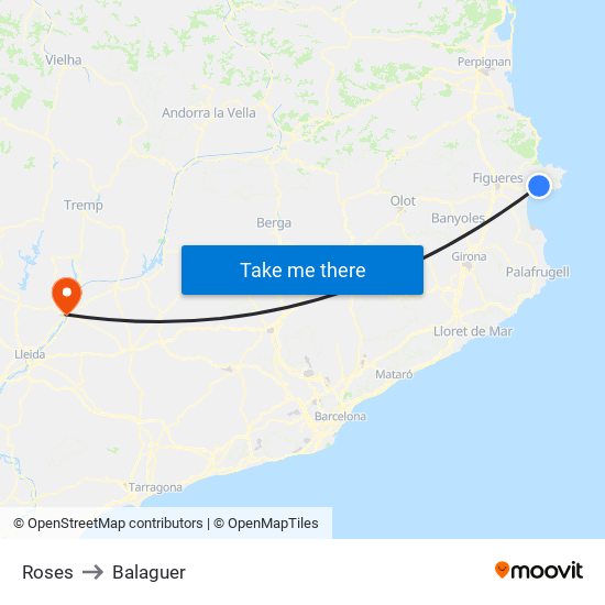Roses to Balaguer map
