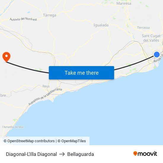 Diagonal-L'Illa Diagonal to Bellaguarda map