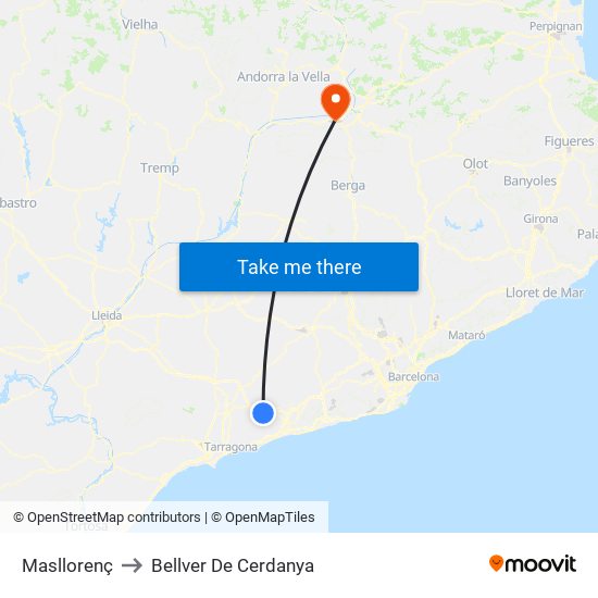 Masllorenç to Bellver De Cerdanya map