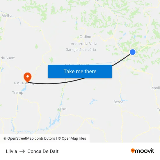 Llívia to Conca De Dalt map