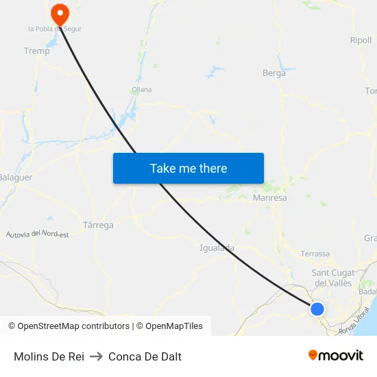 Molins De Rei to Conca De Dalt map