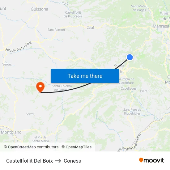 Castellfollit Del Boix to Conesa map