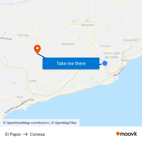 El Papio to Conesa map
