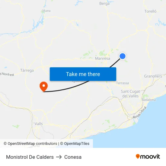 Monistrol De Calders to Conesa map